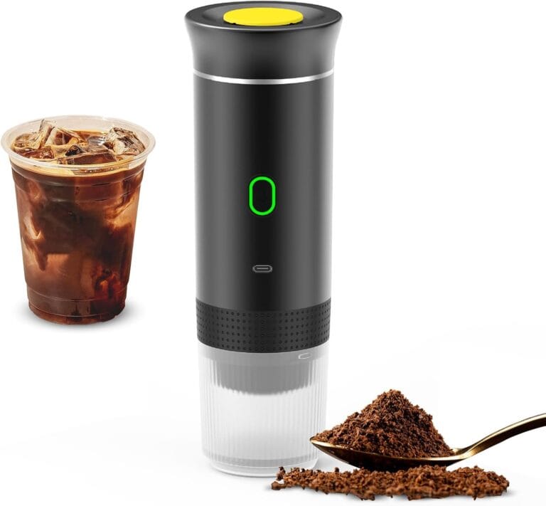 Irishom Portable Coffee Machine, 3 in 1 Cordless Electric Coffee Maker, Work with Capsule and Ground Coffee, Cold Brew and Heating Coffee Maker with 150ml Cup Irishom Portable Coffee Machine, 3 in 1 Cordless Electric Coffee Maker, Work with Capsule and Ground Coffee, Cold Brew and Heating Coffee Maker with 150ml Cup