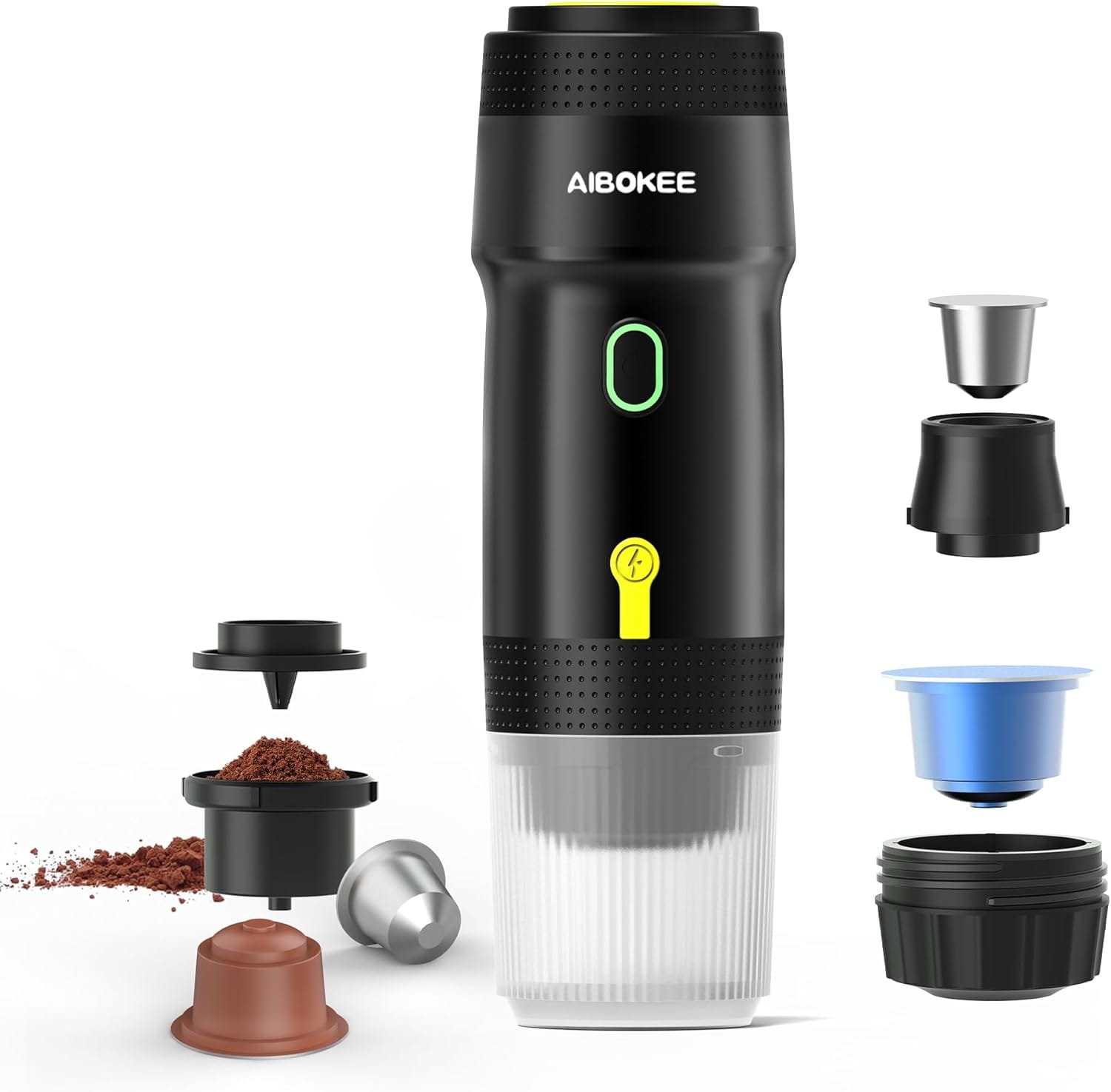 Portable Electric Espresso Machine,Travel Coffee Maker For Camping, Car Coffee Maker Self-Heating With Usb-Dc,3-In-1 Extraction Of 8G Coffee Powder,Ns And Small Capsules For Rv,Hiking,Office B Portable Electric Espresso Machine,Travel Coffee Maker For Camping, Car Coffee Maker Self-Heating With Usb-Dc,3-In-1 Extraction Of 8G Coffee Powder,Ns And Small Capsules For Rv,Hiking,Office B