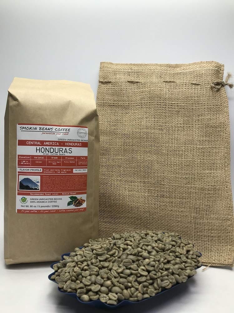 5-Pound Honduras, Unroasted Green Arabica Coffee Beans, Fresh Current Crop Specialty Grade, Roast The Beans Yourself At Home On Your Roasting Equipment Prior To Using For Brewing Coffee 5-Pound Honduras, Unroasted Green Arabica Coffee Beans, Fresh Current Crop Specialty Grade, Roast The Beans Yourself At Home On Your Roasting Equipment Prior To Using For Brewing Coffee