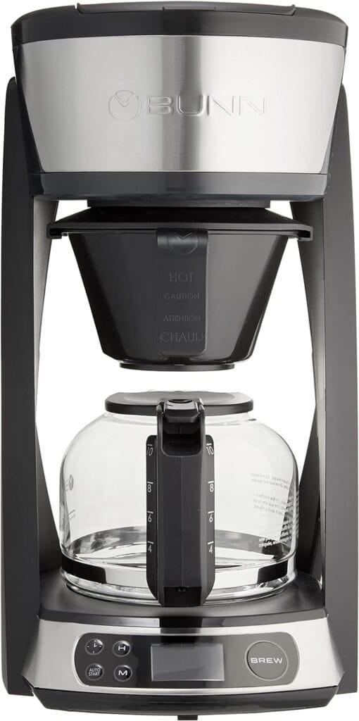 BUNN Heat N Brew Programmable Coffee Maker, 10 cup, Stainless Steel, HB