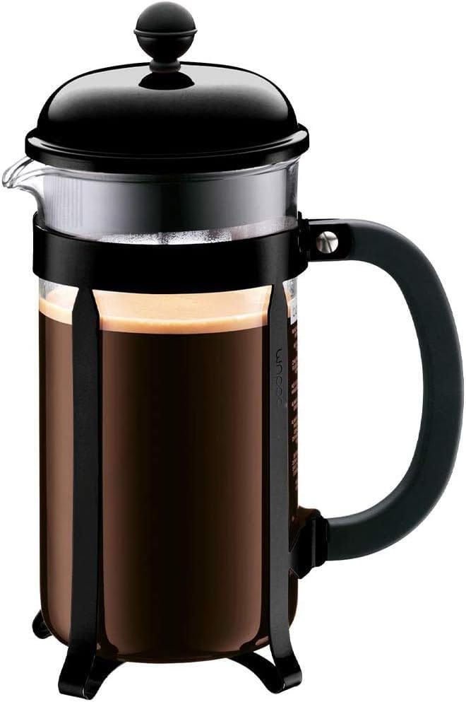Bodum 34Oz Chambord French Press Coffee Maker, High-Heat Borosilicate Glass, Stainless Steel, Black â Made In Portugal Bodum 34Oz Chambord French Press Coffee Maker, High-Heat Borosilicate Glass, Stainless Steel, Black â Made In Portugal
