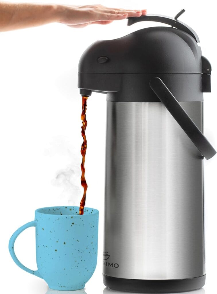 Coffee Carafe With Pump – 102Oz / 3L Airpot 12 Hours Large Carafe Hot Cocoa Dispenser For Parties-Hot Water Dispenser, Tea Flask-Insulated Stainless Steel Hot Beverage Dispenser-Thermal Carafe Air Pot Coffee Carafe With Pump – 102Oz / 3L Airpot 12 Hours Large Carafe Hot Cocoa Dispenser For Parties-Hot Water Dispenser, Tea Flask-Insulated Stainless Steel Hot Beverage Dispenser-Thermal Carafe Air Pot