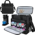 Travel Coffee Maker Carrying Bag Compatible with Keurig K-Slim/K-Express/K-Iced/Ninja PB051/PB041ST,Single Serve Coffee Maker Portable Storage Bag with Shoulder Strap(Patented Design)