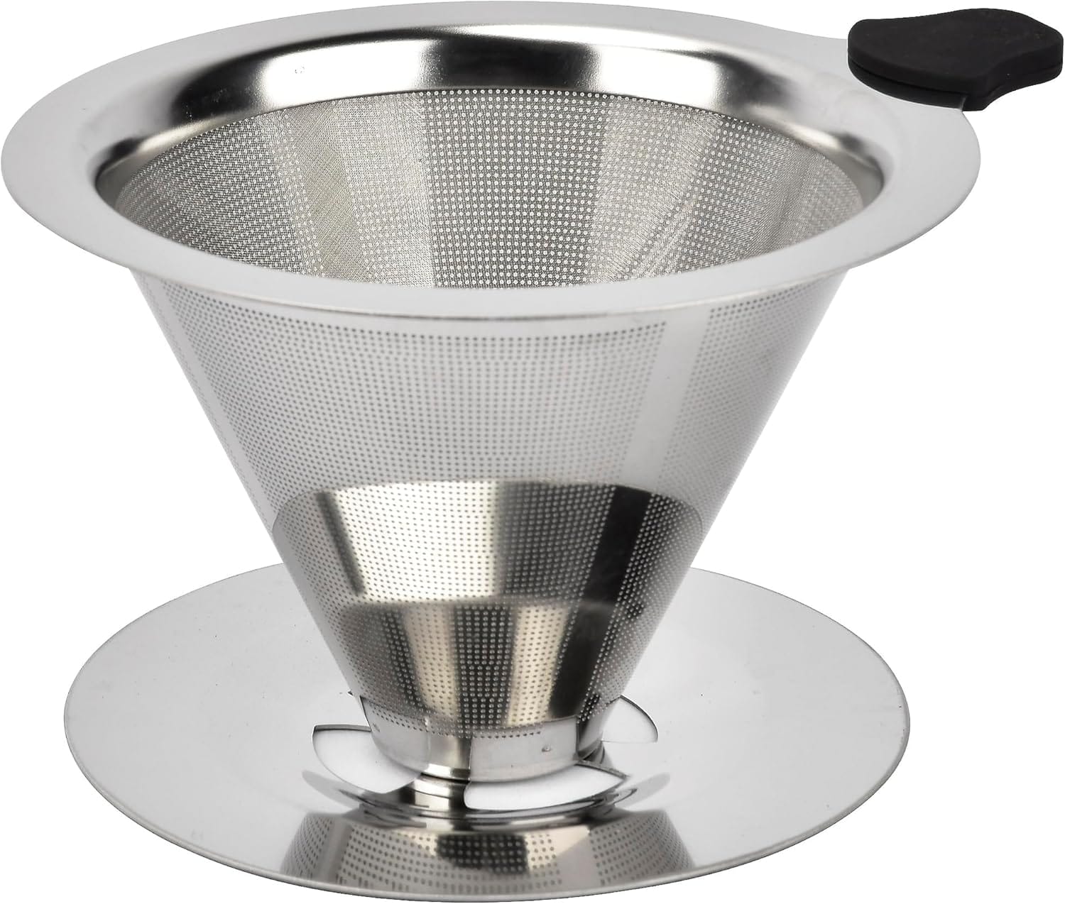 Pour Over Coffee Dripper Stainless Steel Reusable Filter Paperless Cone Coffee Maker Dripper For 1-2 Cup Pour Over Coffee Dripper Stainless Steel Reusable Filter Paperless Cone Coffee Maker Dripper For 1-2 Cup