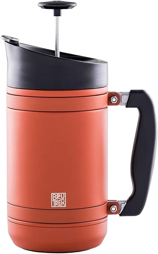 Basecamp Coffee Press – Double Wall Insulated Stainless Steel – Bru-Stop Technology, No Grounds In Coffee, No Spill Lid (Red Rock, 32 Fl.oz) Basecamp Coffee Press – Double Wall Insulated Stainless Steel – Bru-Stop Technology, No Grounds In Coffee, No Spill Lid (Red Rock, 32 Fl.oz)