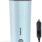 Car Kettle Water Boiler 12V – Portable Electric Kettle Heater Cup for Car – 350ML Stainless Steel Travel Kettle Electric Small Auto Shut-off for Car Camping, Road Trip, Blue