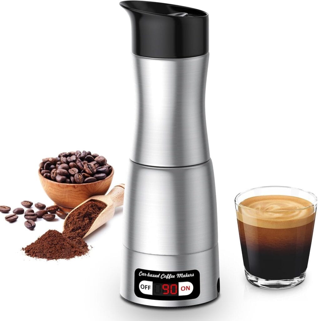 12V Coffee Maker, 3-In-1 Portable Coffee Maker With 24V/110V, Stainless Steel Self-Heating 150Ml Car Espresso Machine For Travel, Camping, Home, Office, Rv, Truck 12V Coffee Maker, 3-In-1 Portable Coffee Maker With 24V/110V, Stainless Steel Self-Heating 150Ml Car Espresso Machine For Travel, Camping, Home, Office, Rv, Truck