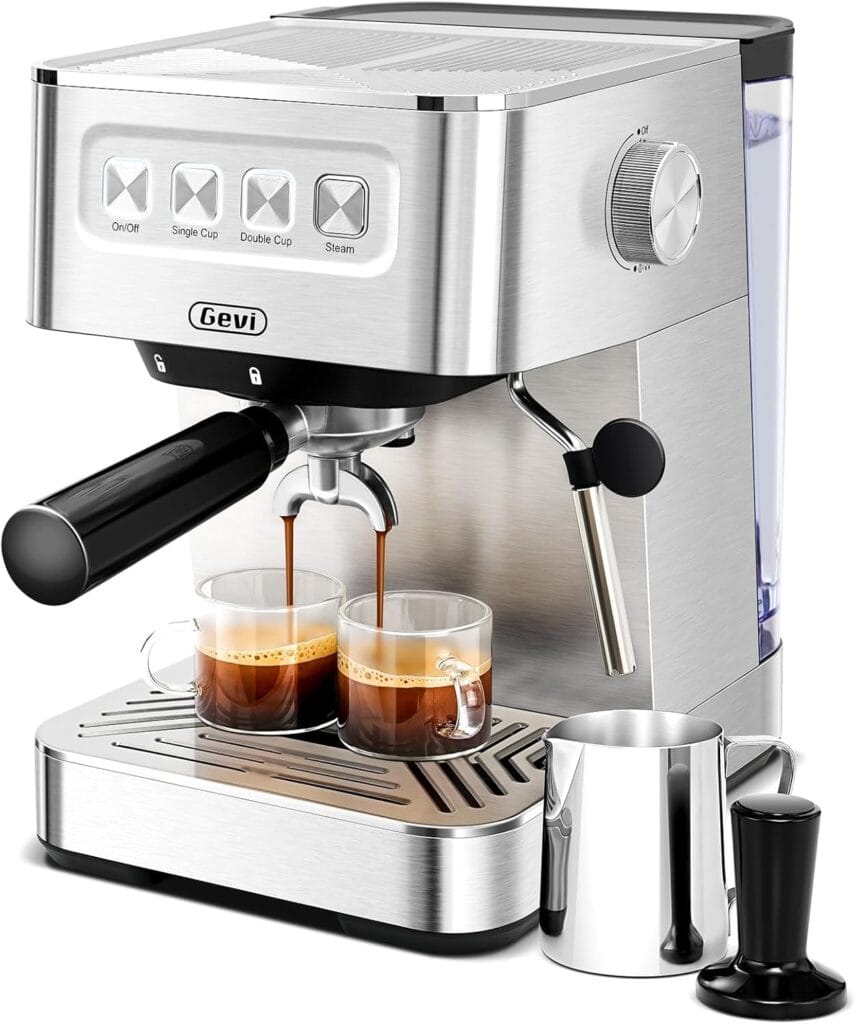 Gevi Espresso Machine 20 Bar, Coffee Machine With Milk Frother, Stainless Steel Espresso Maker For Cappuccino, Latte, Silver Gevi Espresso Machine 20 Bar, Coffee Machine With Milk Frother, Stainless Steel Espresso Maker For Cappuccino, Latte, Silver