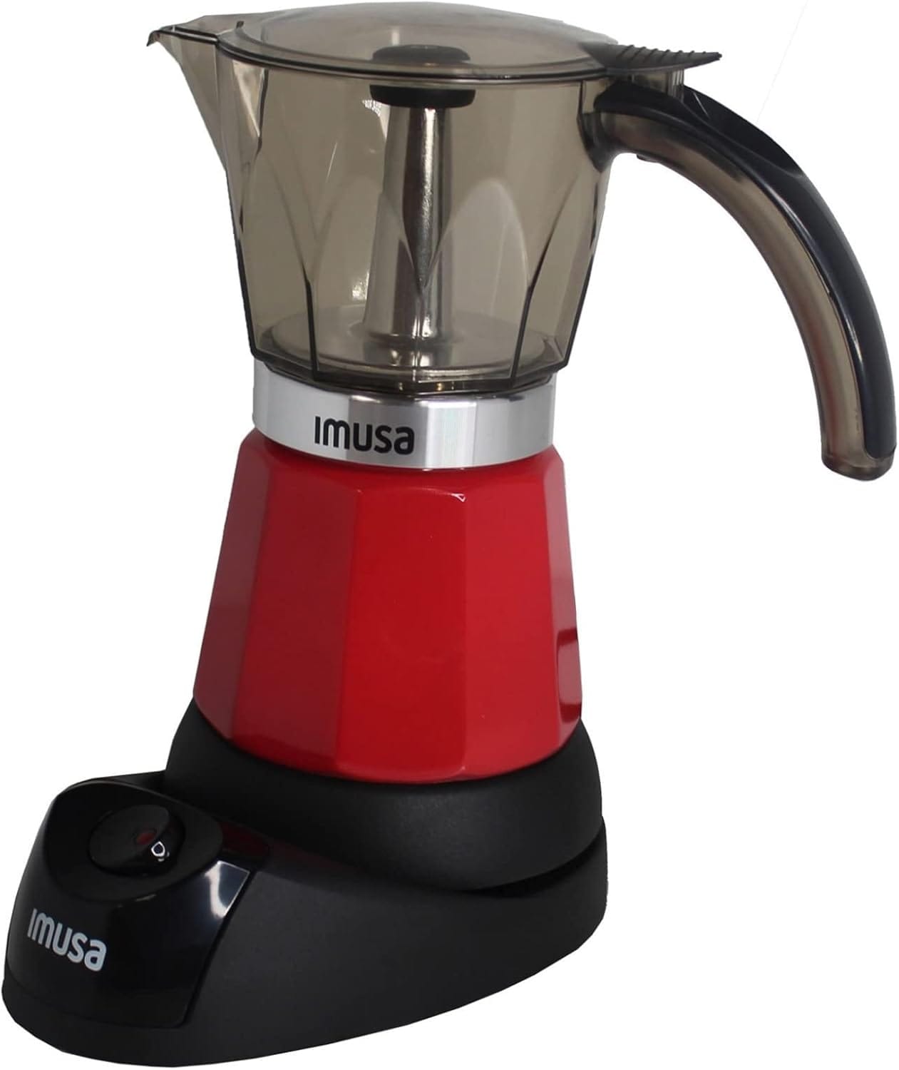 Imusa 6 Or 3Cup Electric Espresso Maker, Red Imusa 6 Or 3Cup Electric Espresso Maker, Red