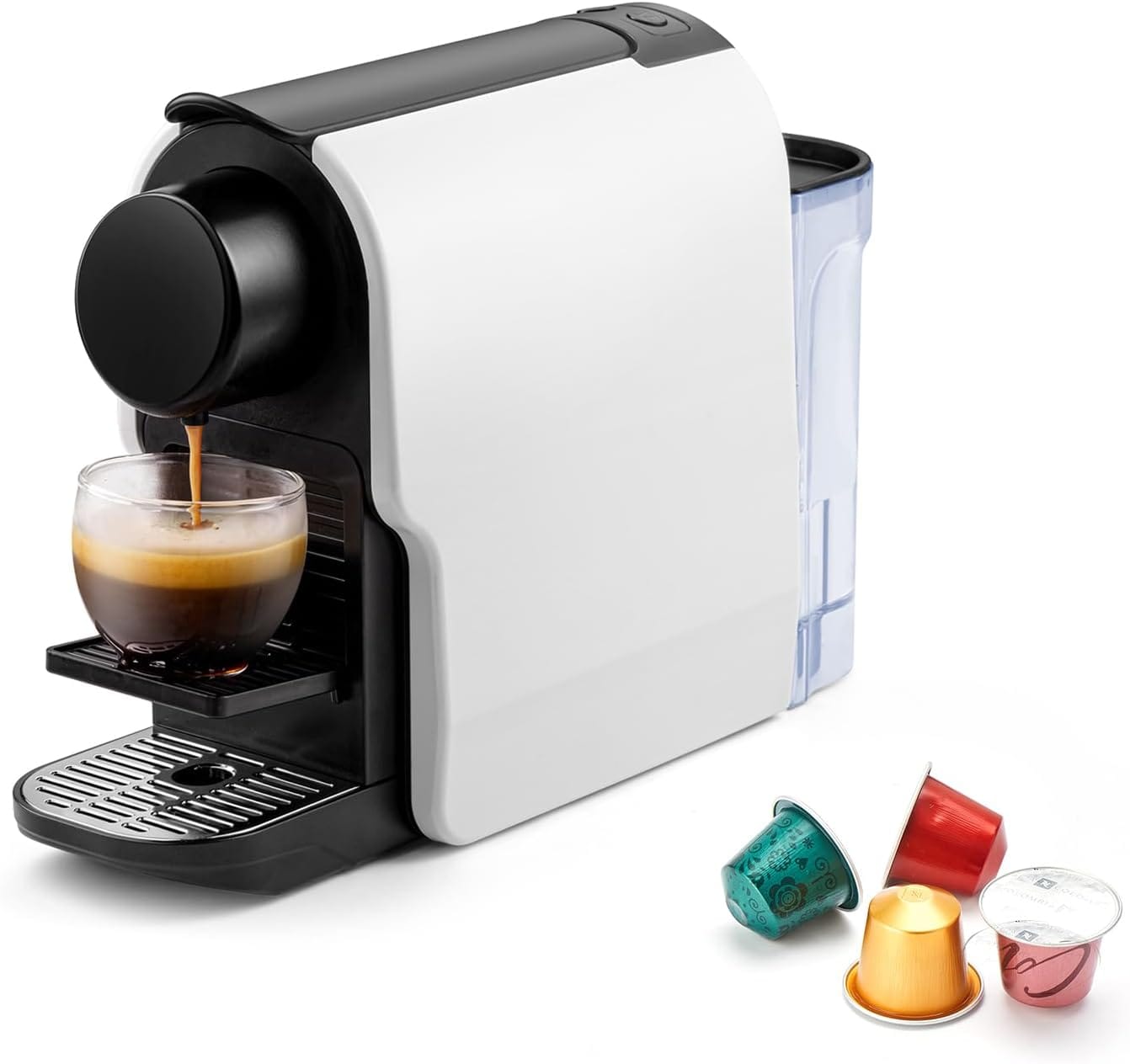 Mini Espresso Machine Compatible For Ns Original Line Pods, Compact Capsule Coffee Maker With 20 Bar High Pressure Pump, 22 Oz Removable Water Tank Mini Espresso Machine Compatible For Ns Original Line Pods, Compact Capsule Coffee Maker With 20 Bar High Pressure Pump, 22 Oz Removable Water Tank