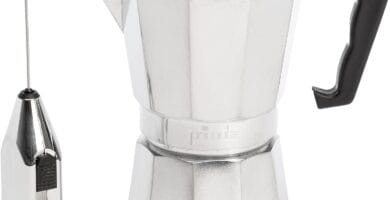 Primula Stovetop Espresso Maker And Handheld Electric Milk Frother Gift Set, Moka Pot For Classic Italian And Cuban Coffee, Cafetera, 6 Espresso Cups, Silver Primula Stovetop Espresso Maker And Handheld Electric Milk Frother Gift Set, Moka Pot For Classic Italian And Cuban Coffee, Cafetera, 6 Espresso Cups, Silver