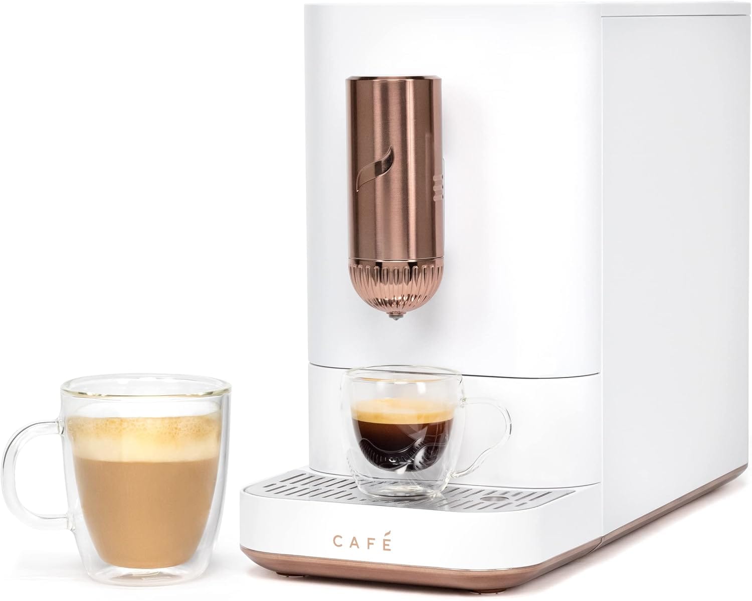 Café Affetto Automatic Espresso Machine | Brew In 90 Seconds | 20 Bar Pump Pressure For Balanced Extraction | Five Adjustable Grind Size Levels | Wifi Connected For Drink Customization | Matte White Café Affetto Automatic Espresso Machine | Brew In 90 Seconds | 20 Bar Pump Pressure For Balanced Extraction | Five Adjustable Grind Size Levels | Wifi Connected For Drink Customization | Matte White