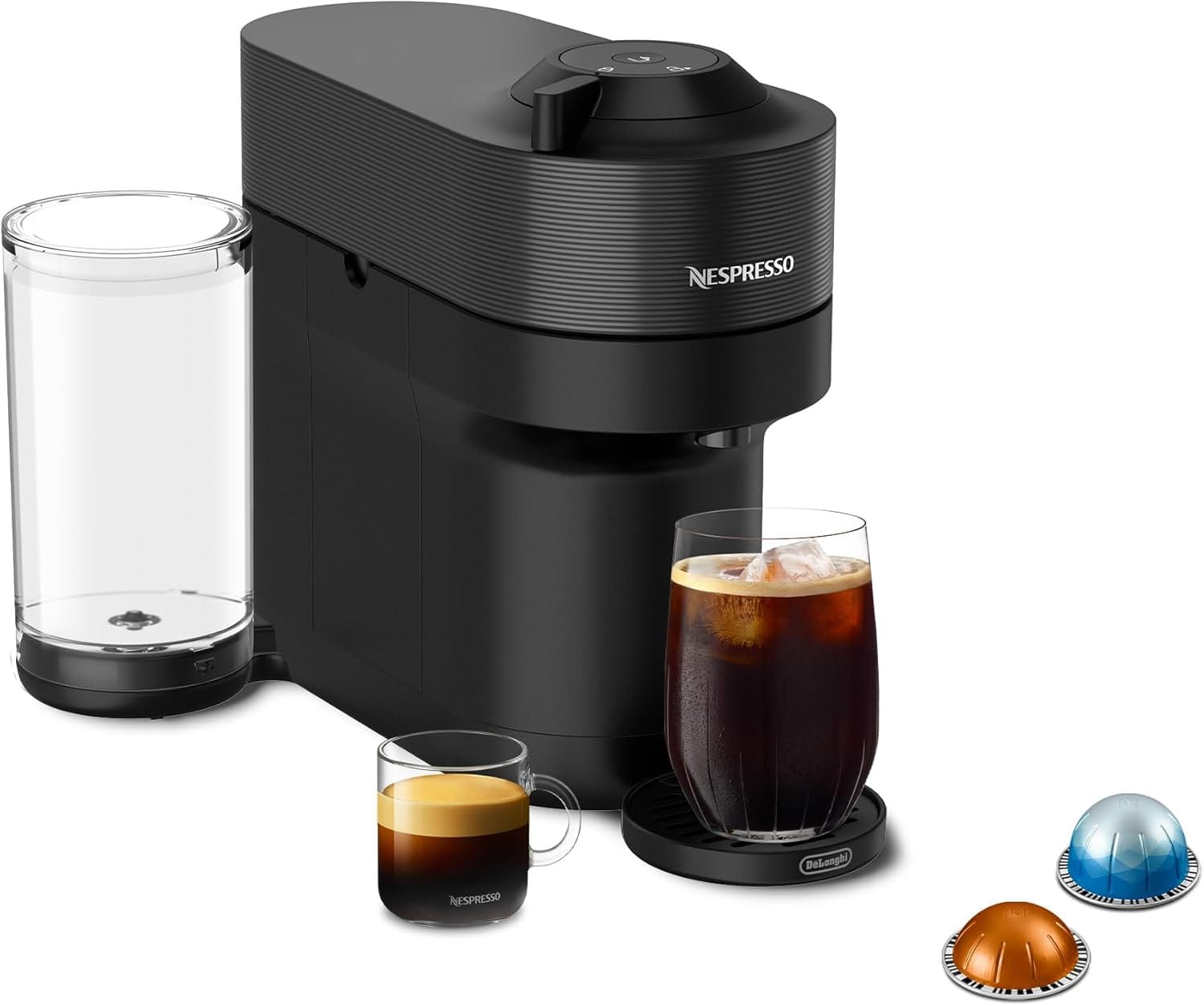 Nespresso Vertuo Pop+ Coffee And Espresso Machine By De’Longhi, Liquorice Black Nespresso Vertuo Pop+ Coffee And Espresso Machine By De’Longhi, Liquorice Black