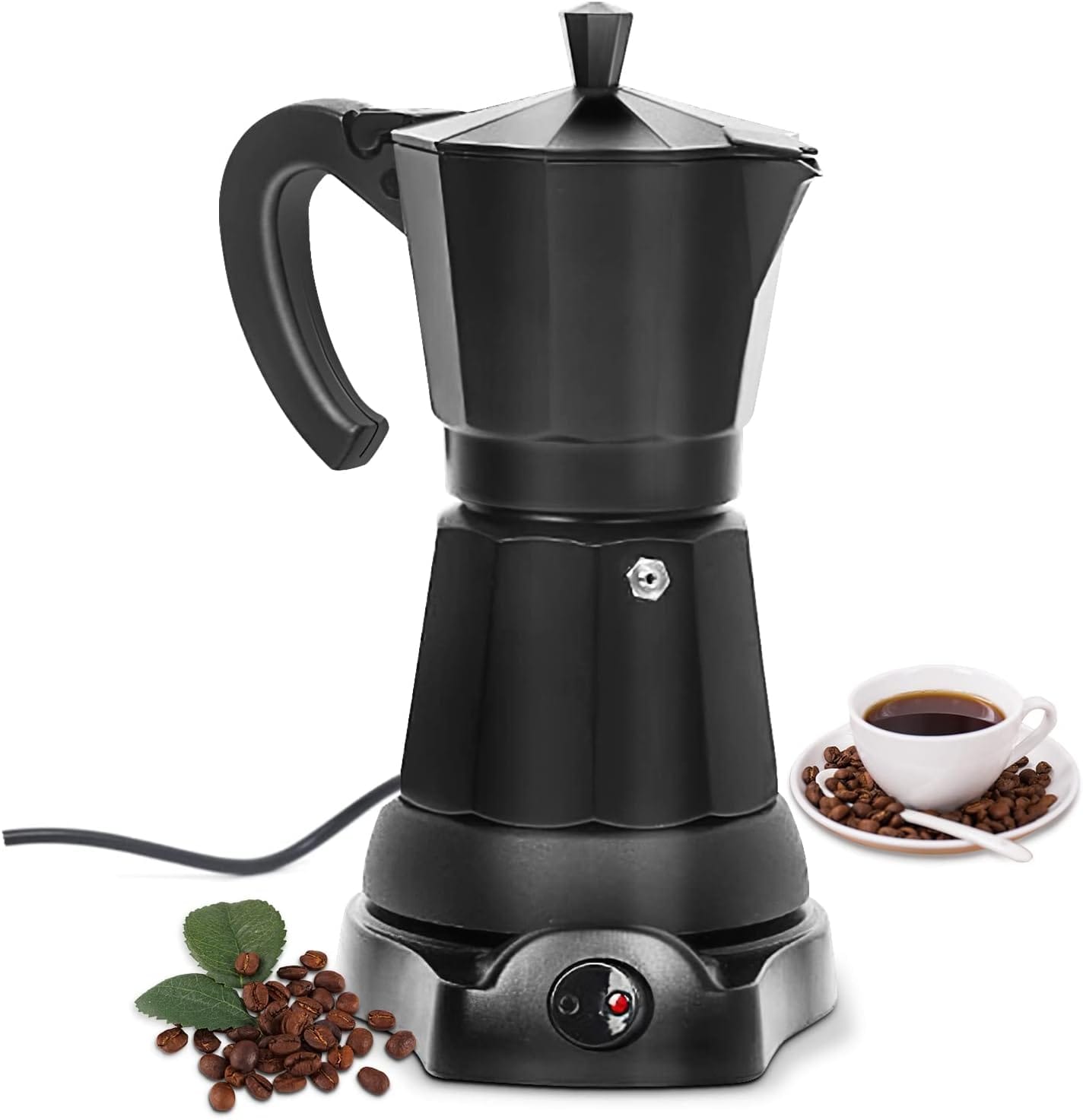Shangsky Coffee Pot Electric Moka Pot 6 Cup, Espresso Coffee Maker Cafeteras Electricas Italian Coffee Maker Espresso Makers Portable Aluminum Electric Mocha Pot, Coffee Machine Moka Maker Shangsky Coffee Pot Electric Moka Pot 6 Cup, Espresso Coffee Maker Cafeteras Electricas Italian Coffee Maker Espresso Makers Portable Aluminum Electric Mocha Pot, Coffee Machine Moka Maker