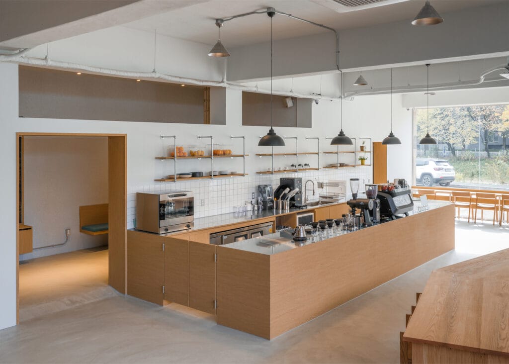 Heat of Timber at Field Timefill Cafe in South Korea