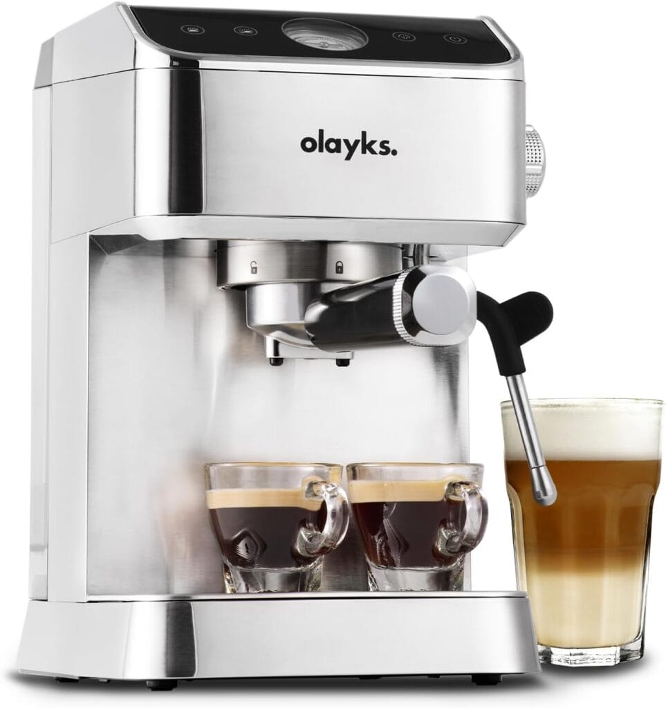 Espresso Machine 20 Bar, Brush Stainless Steel Espresso Maker With Milk Frother Steam Wand, 1400W Espresso Coffee Machine With 1.8L Removable Water Tank For Latte, Cappuccino, Machiato Espresso Machine 20 Bar, Brush Stainless Steel Espresso Maker With Milk Frother Steam Wand, 1400W Espresso Coffee Machine With 1.8L Removable Water Tank For Latte, Cappuccino, Machiato