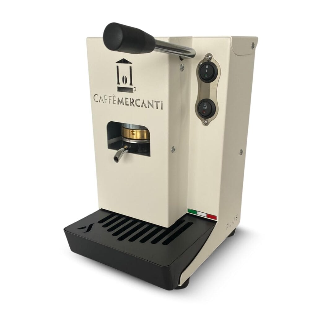 Caffe Mercanti ESE Pod Espresso Machine, 44mm, Single-Serve Coffee Maker, 15 Bar, White Caffe Mercanti ESE Pod Espresso Machine, 44mm, Single-Serve Coffee Maker, 15 Bar, White