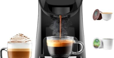 Warriors1 Single Serve Coffee Maker for Keurig K Cup, Espresso Machine for Nespresso Original, Dolce Gusto Pods, Ground Coffee, Cappuccino & Latte Coffee Machine, 20 Bar Espresso Maker, 3 Brew Sizes