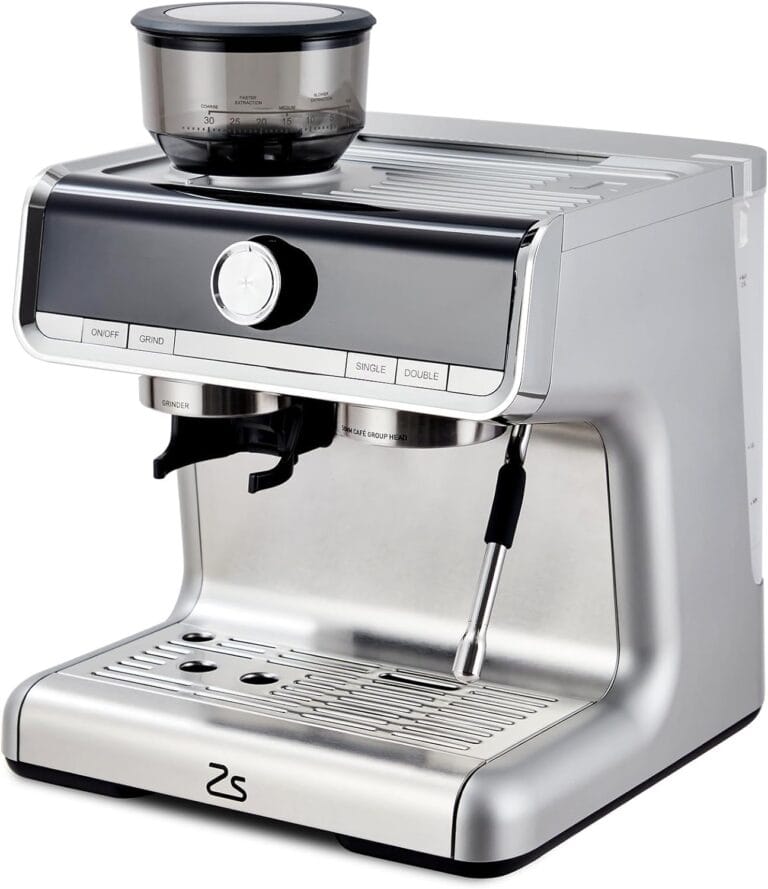 Espresso Machines with grinder, 20 Bar Professional Espresso Maker with Milk Frother & 95 oz Removable Water Tank for Latte and Cappuccino, Espresso Coffee Maker for Home, Stainless Steel