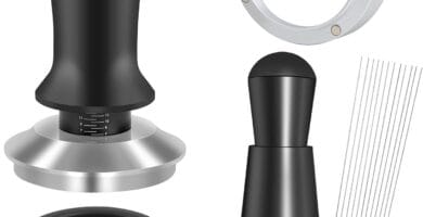 51mm Espresso Accessories Kit, Spring Loaded Calibrated Tamper, WDT Tool and Dosing Funnel Set Fits Espresso Coffee Machines and 51 mm Portafilters