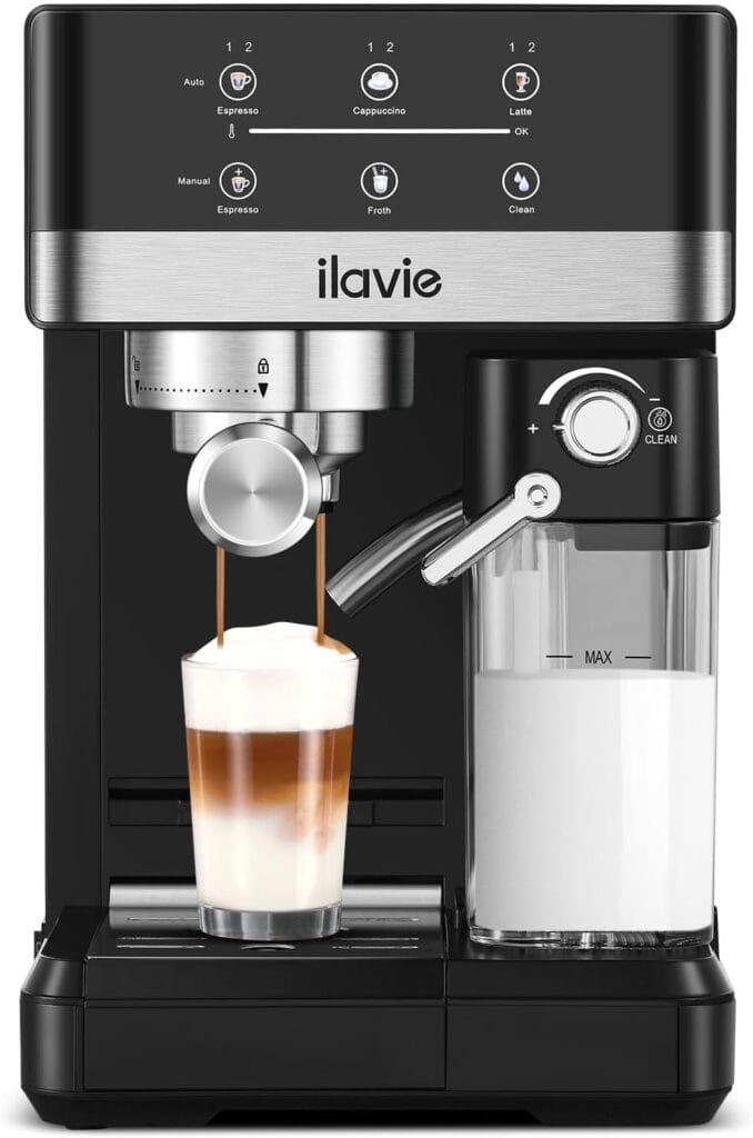 Espresso Machine with Detachable Milk reservoir, Cappuccino Latte Coffee Espresso Maker, 20 Bar High Pressure Super Automatic Espresso Coffee machine