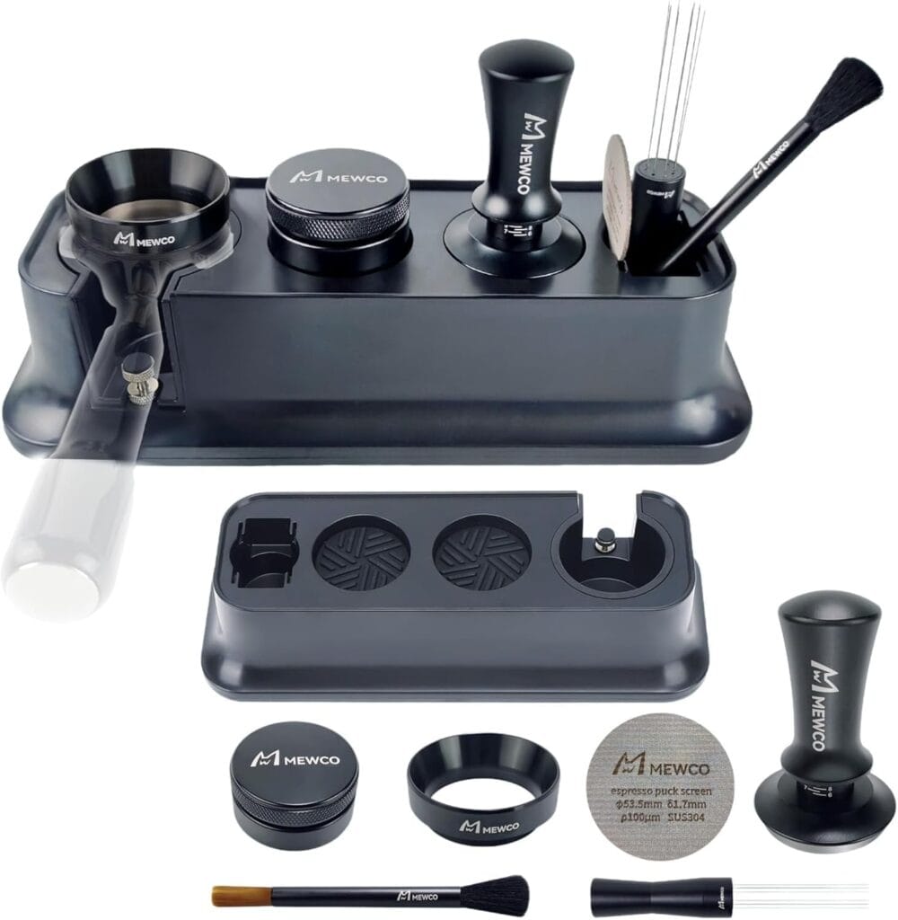 7 Pack Espresso Tamper Station&Coffee Distributor Tamper&Espresso WDT Stirrer&Coffee Tamping&Brush&Coffee Dosing Funnel&Espresso Puck Screen, Espresso Accessories for Bar Home Office (54 mm) 7 Pack Espresso Tamper Station&Coffee Distributor Tamper&Espresso WDT Stirrer&Coffee Tamping&Brush&Coffee Dosing Funnel&Espresso Puck Screen, Espresso Accessories for Bar Home Office (54 mm)