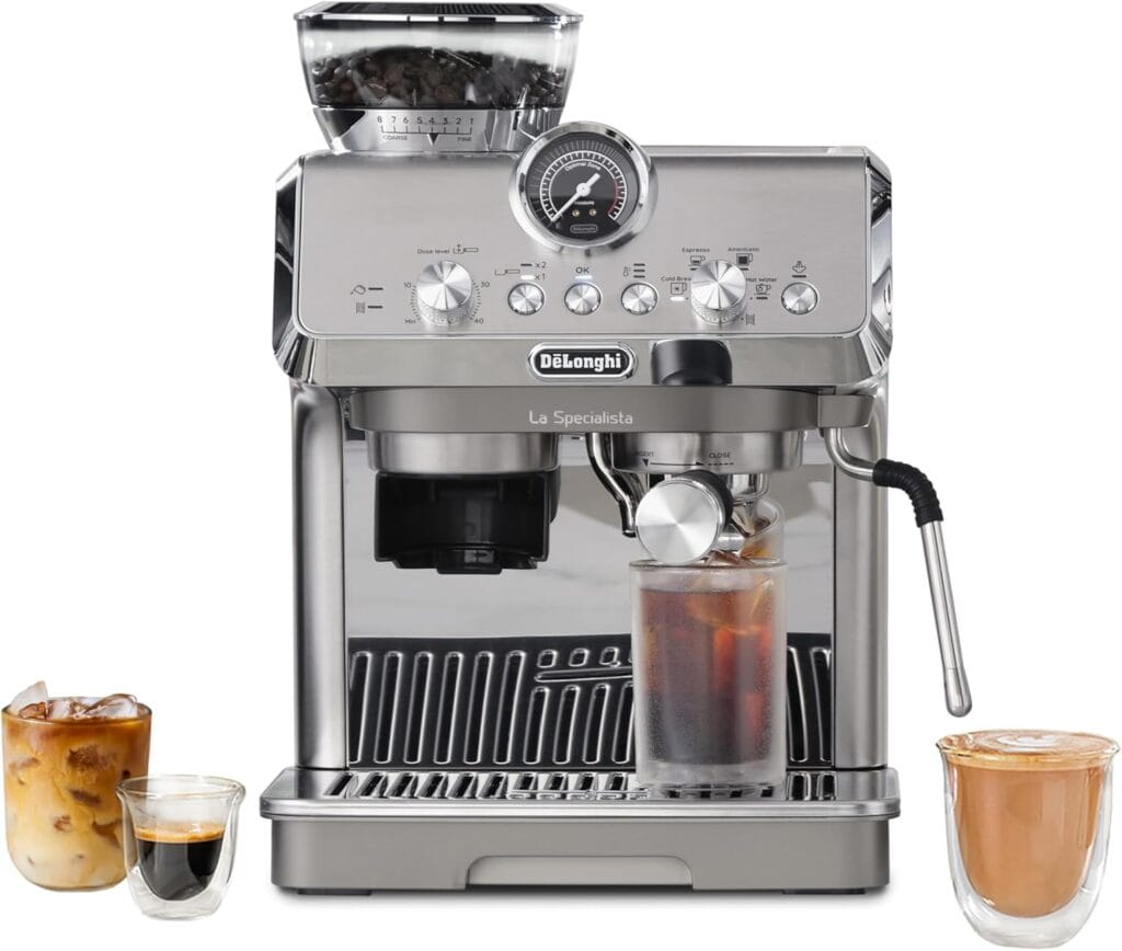 De’Longhi La Specialista Arte Evo Espresso Machine – Compact Cold Brew Coffee Maker with Grinder, Milk Steam Wand/Frother & Tamping Tools – Home Barista Kit for Lattes, Cappuccinos, Iced Coffee De’Longhi La Specialista Arte Evo Espresso Machine – Compact Cold Brew Coffee Maker with Grinder, Milk Steam Wand/Frother & Tamping Tools – Home Barista Kit for Lattes, Cappuccinos, Iced Coffee