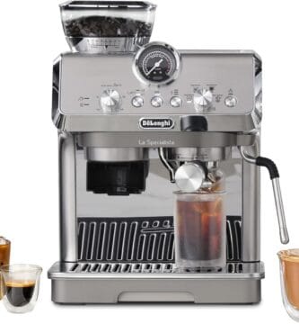 De’Longhi La Specialista Arte Evo Espresso Machine – Compact Cold Brew Coffee Maker with Grinder, Milk Steam Wand/Frother & Tamping Tools – Home Barista Kit for Lattes, Cappuccinos, Iced Coffee