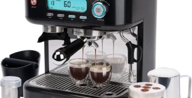 EspressoWorks Barista Pro Series Espresso Machine with Grinder, Steamer and LCD Display – Ready To Go In 60 Sec – 15-Bar Latte and Cappuccino Machine 30-Piece Bundle – Coffee Gifts (Black) EspressoWorks Barista Pro Series Espresso Machine with Grinder, Steamer and LCD Display – Ready To Go In 60 Sec – 15-Bar Latte and Cappuccino Machine 30-Piece Bundle – Coffee Gifts (Black)