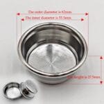 54mm Double-Layer Pressurized Coffee Basket Filter, Stainless Steel Espresso Machine Filter Compatible For Breville 820/840/870/875/878/879/880/450/550/Solis 1170/1019/980.09