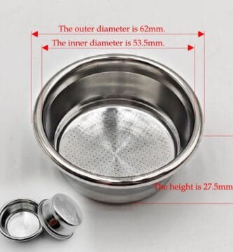 54mm Double-Layer Pressurized Coffee Basket Filter, Stainless Steel Espresso Machine Filter Compatible For Breville 820/840/870/875/878/879/880/450/550/Solis 1170/1019/980.09