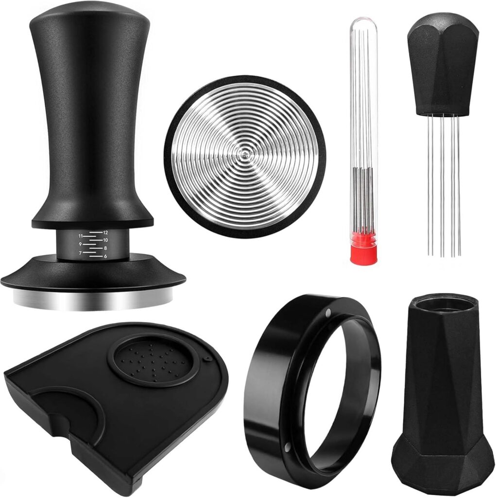 Espresso Tamper, Coffee Tamper with Espresso Distribution Tool, Espresso Tamper Mat, Espresso Dosing Funnel, Espresso Accessories, Wdt Tool Espresso, 51mm Espresso Tamper for Espresso Coffee Machine Espresso Tamper, Coffee Tamper with Espresso Distribution Tool, Espresso Tamper Mat, Espresso Dosing Funnel, Espresso Accessories, Wdt Tool Espresso, 51mm Espresso Tamper for Espresso Coffee Machine