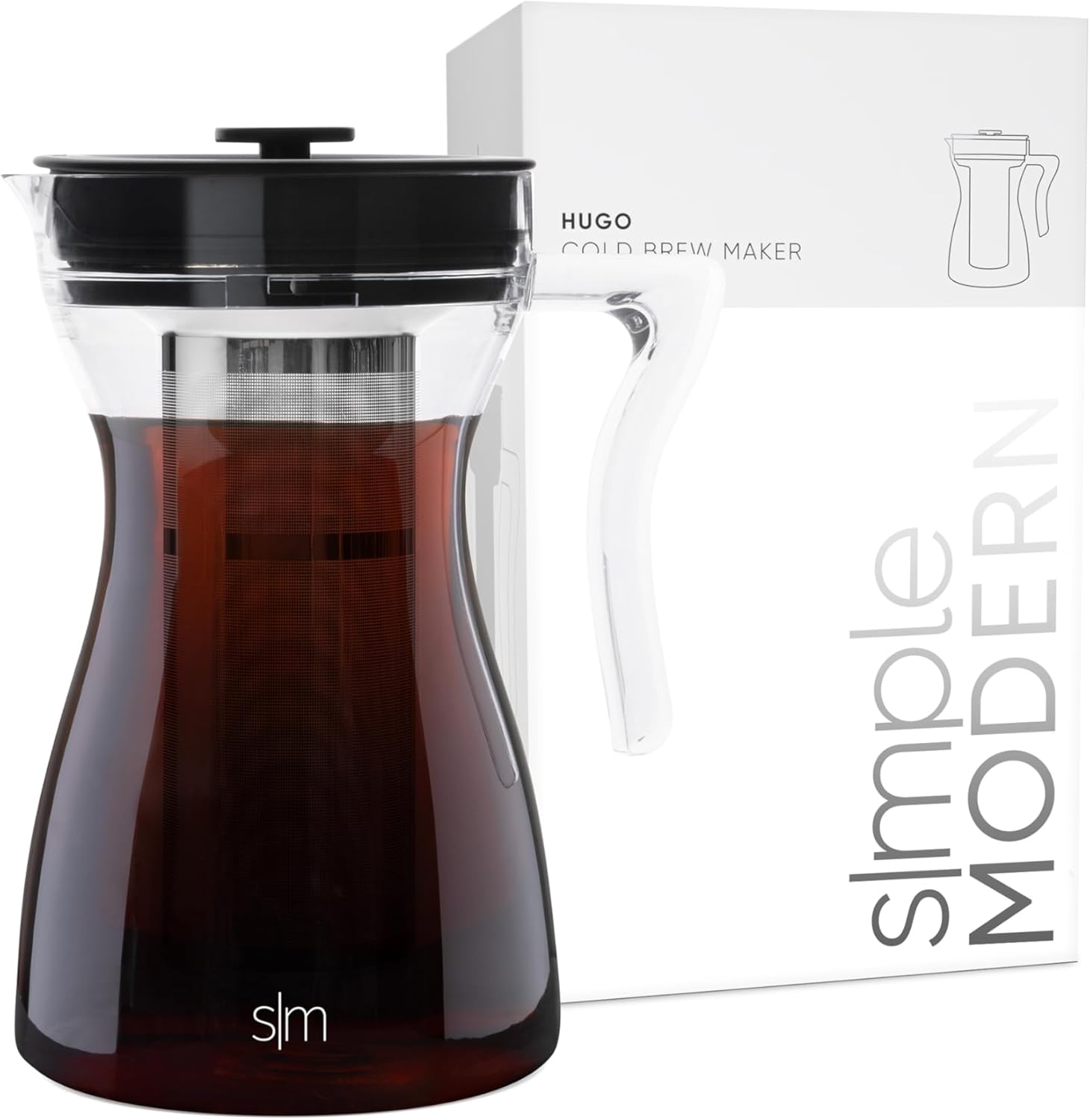 Simple Modern Hugo Cold Brew Coffee Maker | Airtight Pitcher with Fine Mesh Filter | Iced Tea Brewer | 1.5 Quart Simple Modern Hugo Cold Brew Coffee Maker | Airtight Pitcher with Fine Mesh Filter | Iced Tea Brewer | 1.5 Quart
