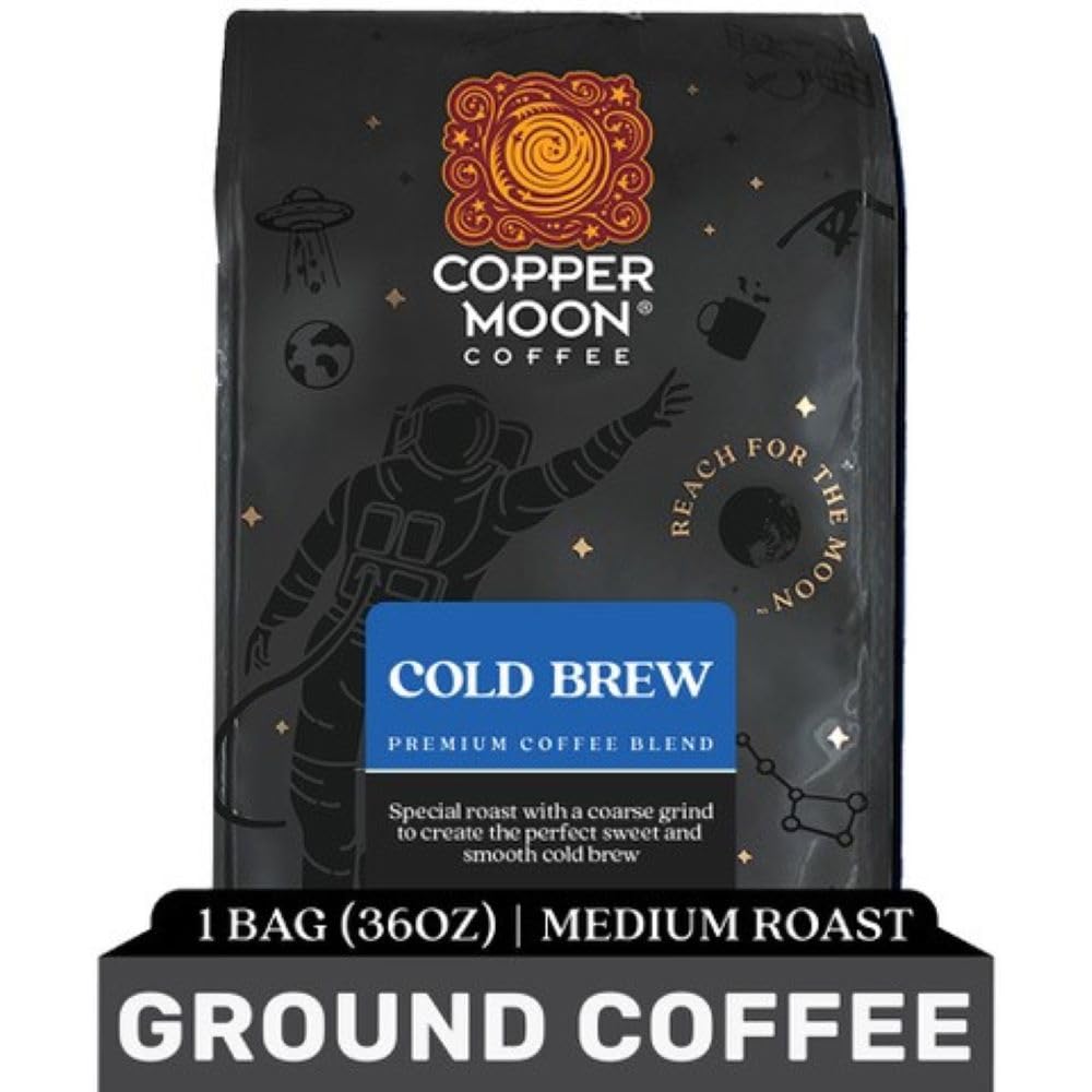 Copper Moon Ground Coffee, Medium Roast, Cold Brew Special Blend, 32 Oz Copper Moon Ground Coffee, Medium Roast, Cold Brew Special Blend, 32 Oz