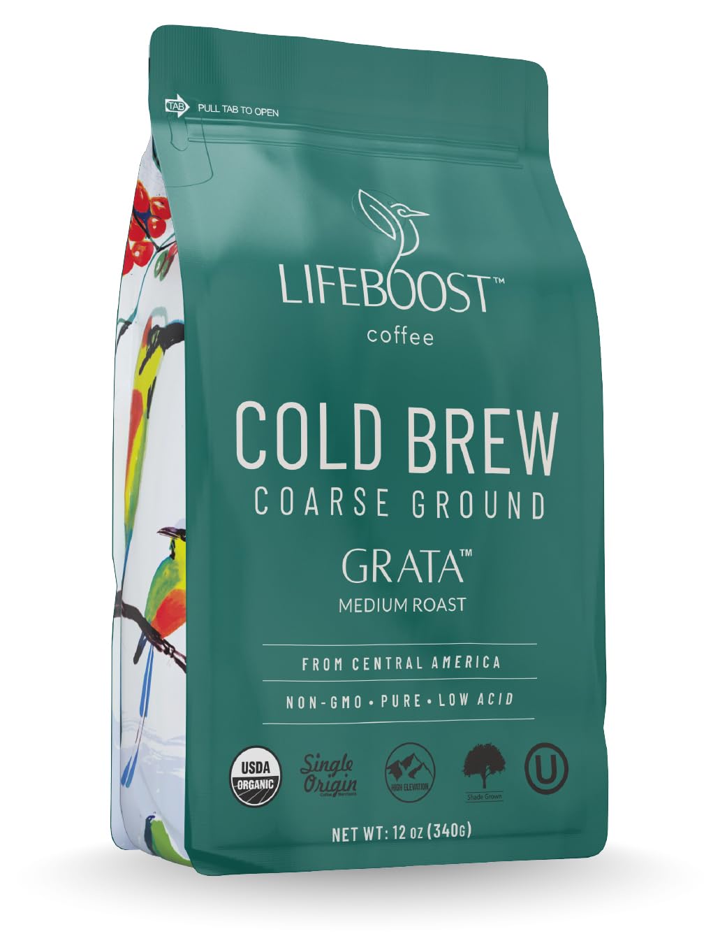 Lifeboost Low Acid Cold Brew Coffee – Organic Coarse Ground Medium Roast for Cold Brew – Single Origin, Non-GMO, 3rd Party Tested for Mycotoxins & Pesticides, USDA Organic – Smooth & Bold Flavor – 12 oz Bag Lifeboost Low Acid Cold Brew Coffee – Organic Coarse Ground Medium Roast for Cold Brew – Single Origin, Non-GMO, 3rd Party Tested for Mycotoxins & Pesticides, USDA Organic – Smooth & Bold Flavor – 12 oz Bag
