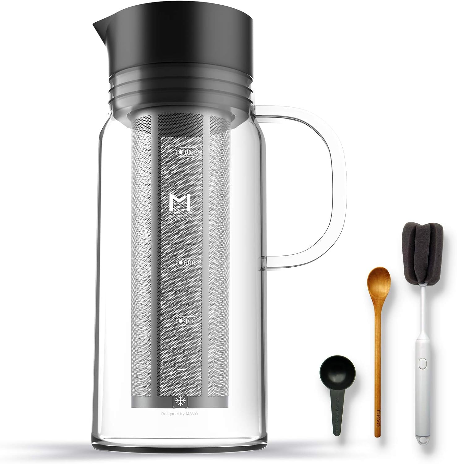 Cold Brew Coffee Maker, 34oz/1L Iced Coffee Pitcher with Removable Stainless Steel Filter, Glass Cold Brew Pitcher for Homemade Iced Coffee, Ice Tea Cold Brew Coffee Maker, 34oz/1L Iced Coffee Pitcher with Removable Stainless Steel Filter, Glass Cold Brew Pitcher for Homemade Iced Coffee, Ice Tea