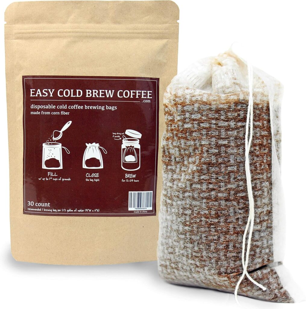 No Mess Cold Brew Coffee Filters – Easy, Single Use Filter Sock Packs, Disposable, Biodegradable Fine Mesh Brewing Bags for Concentrate, French/Cold Press Kit, Hot Tea in Mason Jar or Pitcher No Mess Cold Brew Coffee Filters – Easy, Single Use Filter Sock Packs, Disposable, Biodegradable Fine Mesh Brewing Bags for Concentrate, French/Cold Press Kit, Hot Tea in Mason Jar or Pitcher