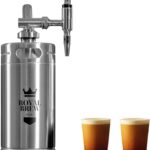 The Original Royal Brew Nitro Cold Brew Coffee Maker – Gift for Coffee Lovers – 128 oz Extra Large Home Keg, Nitrogen Gas System Coffee Dispenser Kit