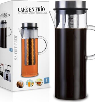 Deluxe Cold Brew Coffee Maker with Removable Stainless Steel Filter (Stainless Steel 44oz/1300ml/1.4QT) Deluxe Cold Brew Coffee Maker with Removable Stainless Steel Filter (Stainless Steel 44oz/1300ml/1.4QT)