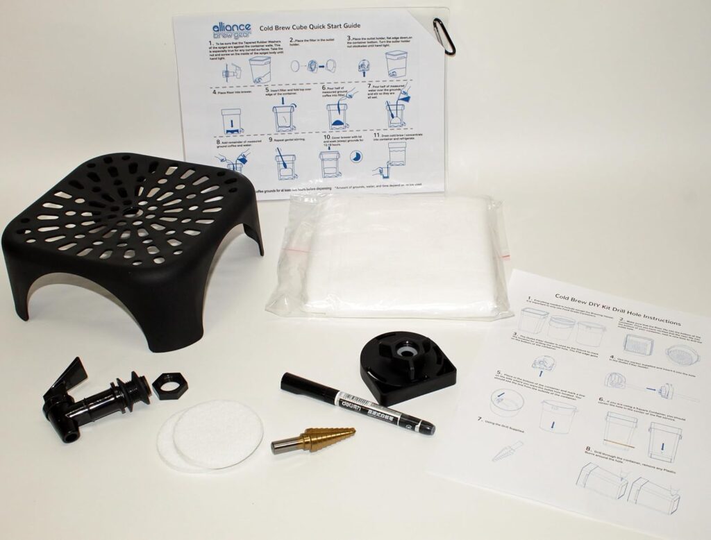 Cold Brew Do-it-Yourself Kit, 22L/5 Gallon Capacity, Instructions, Black/white, ABGCBCBDIK01 Cold Brew Do-it-Yourself Kit, 22L/5 Gallon Capacity, Instructions, Black/white, ABGCBCBDIK01