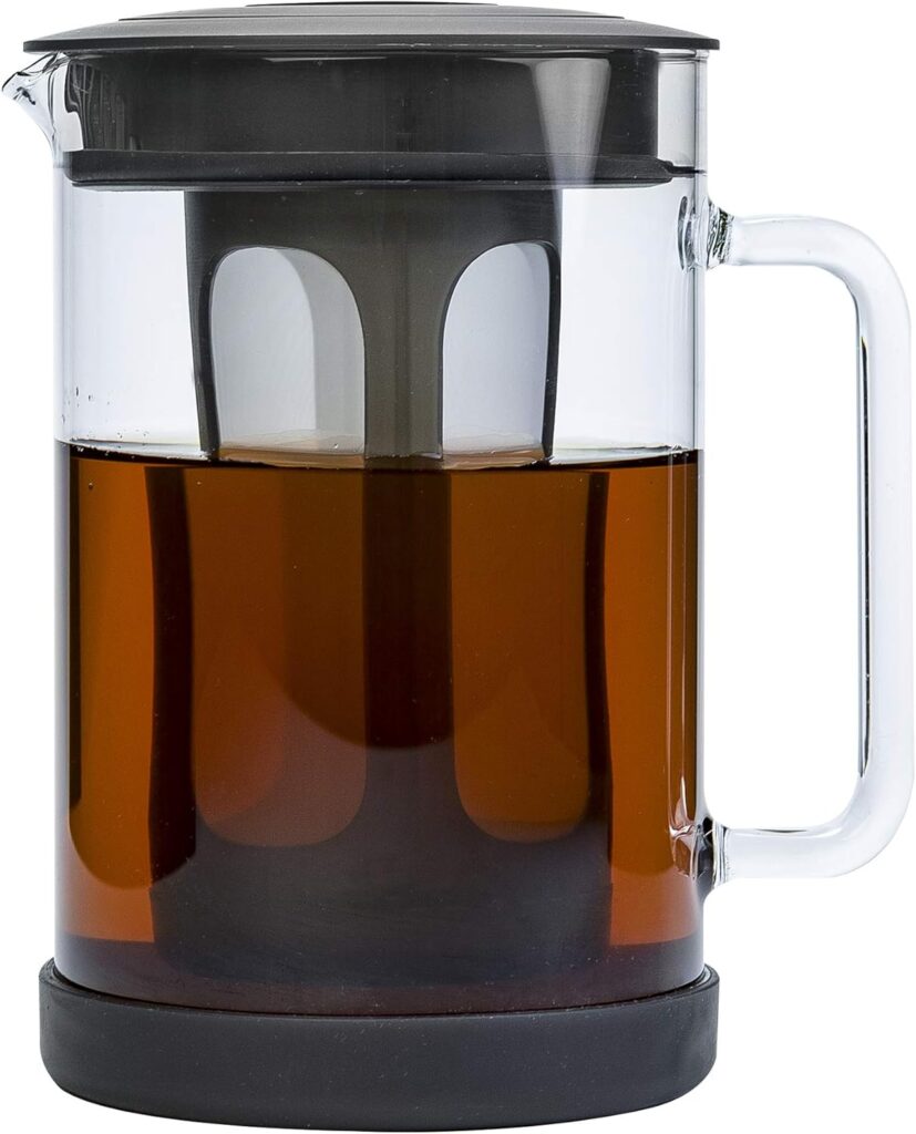 Primula Pace Cold Brew Iced Coffee Maker with Durable Glass Pitcher and Airtight Lid, Dishwasher Safe, Perfect 6 Cup Size, 1.6 Qt, Black Primula Pace Cold Brew Iced Coffee Maker with Durable Glass Pitcher and Airtight Lid, Dishwasher Safe, Perfect 6 Cup Size, 1.6 Qt, Black