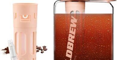 Cold Brew Coffee Maker, 68oz Iced Coffee Tritan Pitcher with Filter, 2 Pour Spout Lids For Airtight & Leak-Proof Coffee Barrel(Black)