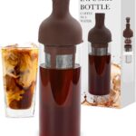Cold Brew Bottle, 27oz Wine Bottle Shape Tumbler for Iced Coffee or Tea Infuser with Removable Filter- Heatproof Glass, Easy To Hold and Pour