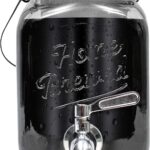 Willow & Everett Cold Brew Coffee & Iced-Tea Maker Pitcher, 2 L Glass Dispenser w/Metal Spigot & Mesh Filter Iced Coffee & Sun Tea Brewing System