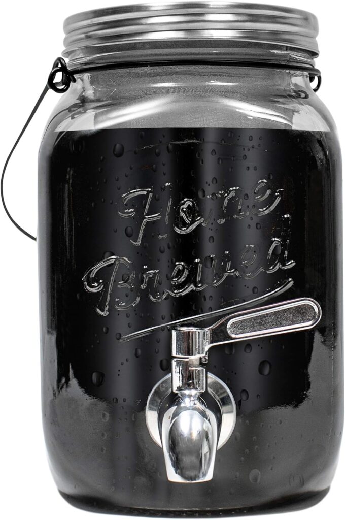 Willow & Everett Cold Brew Coffee & Iced-Tea Maker Pitcher, 2 L Glass Dispenser w/Metal Spigot & Mesh Filter Iced Coffee & Sun Tea Brewing System Willow & Everett Cold Brew Coffee & Iced-Tea Maker Pitcher, 2 L Glass Dispenser w/Metal Spigot & Mesh Filter Iced Coffee & Sun Tea Brewing System