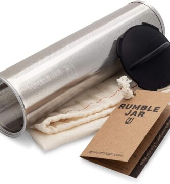 Rumble Jar – Next-Gen Cold Brew Coffee Maker for Mason Jars – 200 Micron Filter Is Ideal for Coarse Grounds & Stronger Coffee – Standalone Filter (Mason Jar not included)
